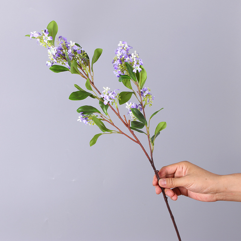 仿真桂花绿植假树叶拍摄装饰工程批发瓶插花设计装饰户外拍照道具