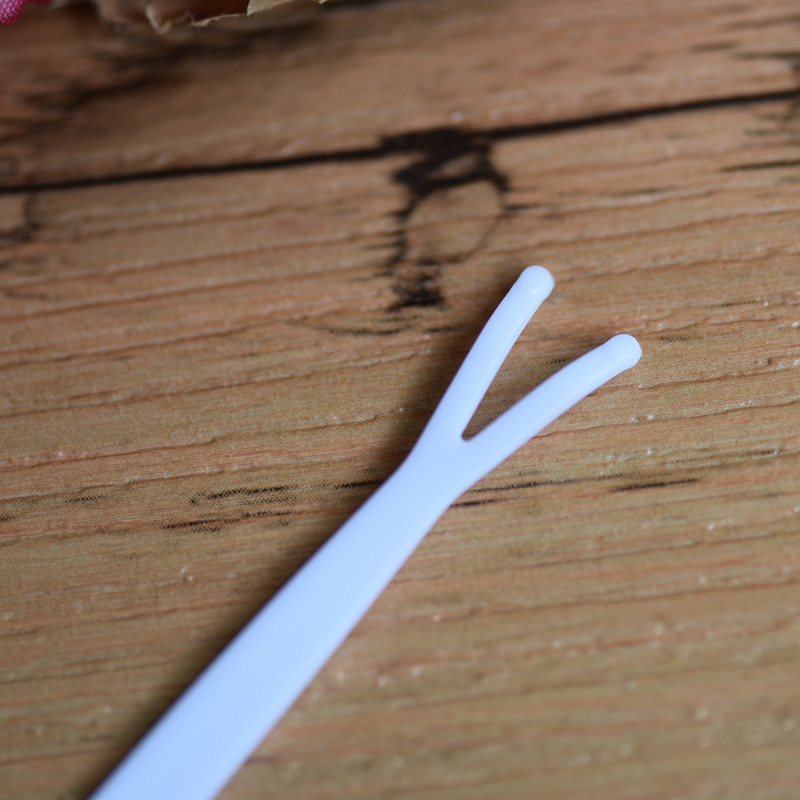 Fork tweezers Y Fork Double eyelid stickers auxiliary Fork White beauty tools pointed molding stick