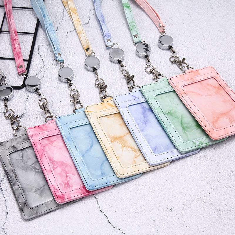 Kimbers Work Card Card Card Case Hanging Rope Bank Work Card Chest Card Certificate Card Case Hanging Card Leather Case Factory Card Case