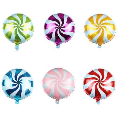 New windmill candy lollipop 18 inch aluminum film balloon children's birthday party activities decoration supplies wholesale