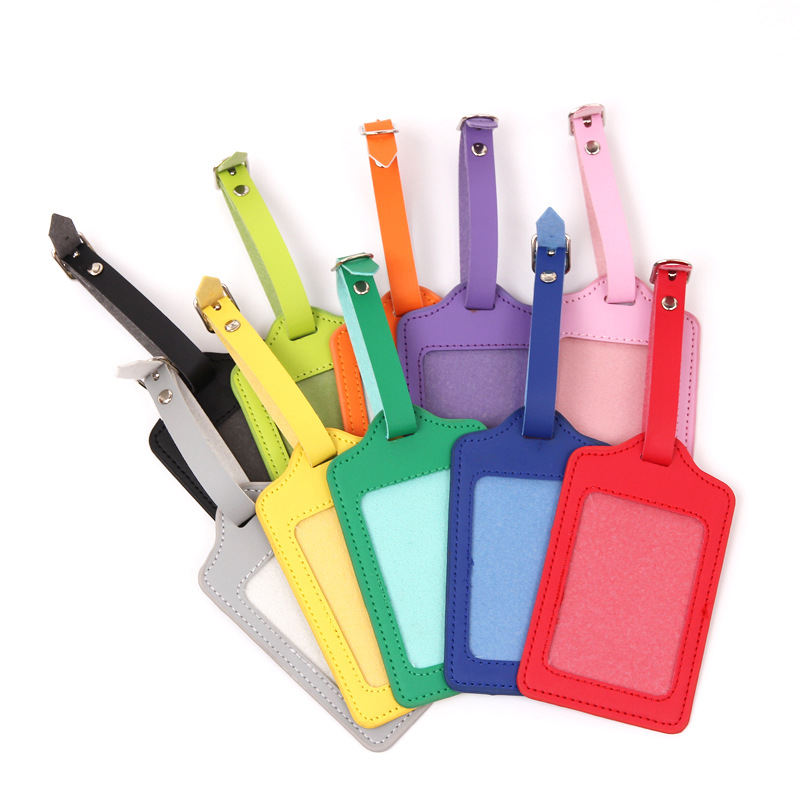 Color consignment luggage tag tag personalized fashion leather boarding tag aircraft tag logo printing