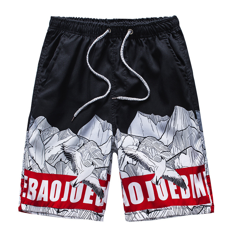 Summer New Cross-border Quick-dry Beach Pants Men's Loose Casual Large Size Five-point Pants Couple Shorts Large Pants Men
