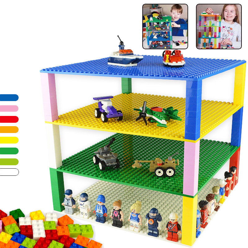 Cross-Border 32*32 small particle building blocks double-sided floor DIY building model floor 25.5*25.5cm