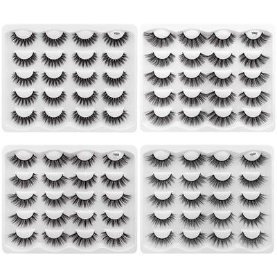 Factory direct new handmade eyelashes 10 pairs of 3D imitation mink hair false eyelashes natural long