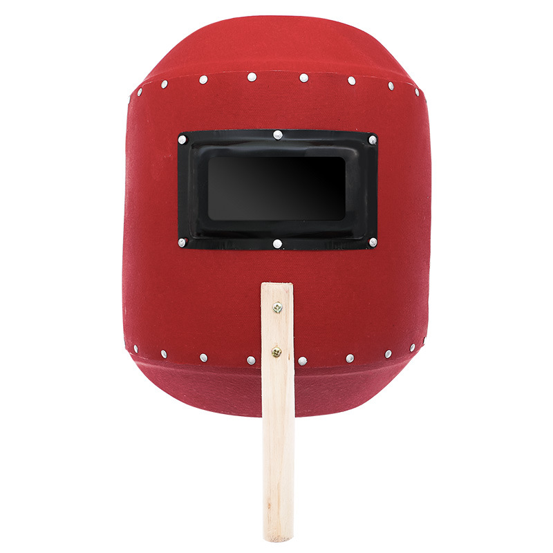 Welding mask handheld red steel paper welding cap argon arc welding mask full face lightweight welder protection Special