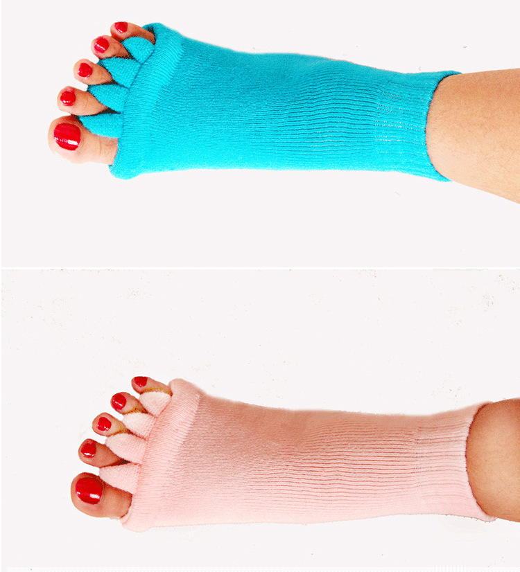 Five-finger socks female acrylic cotton toe socks Japanese health massage yoga five-toe socks open toe socks correction thumb valgus
