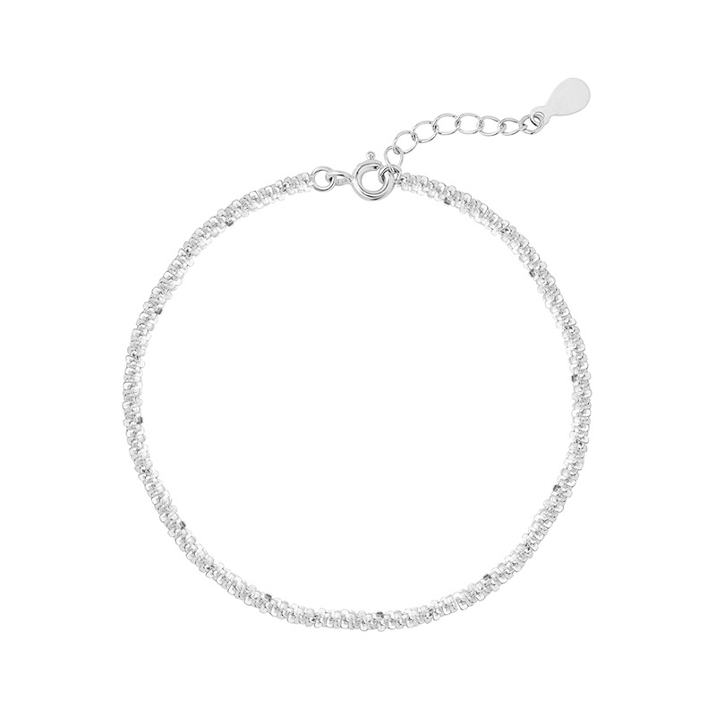 Pure Silver Starlight Bracelet for Women - Korean Style Minimalist Student Forest System Cold Style Unique Design Personality Friend Bracelet Accessory