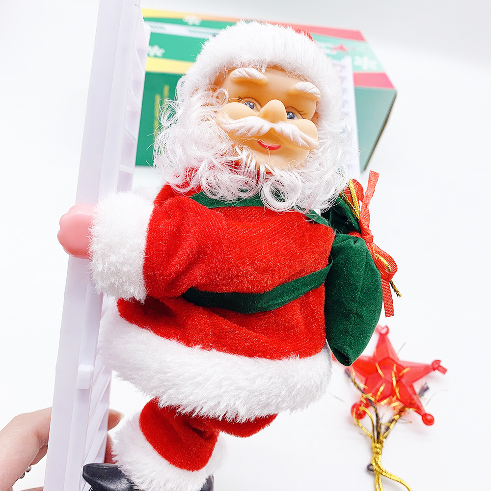 Paracadute Paracadutismo Babbo Natale Elettrico Elettrico Arrampicata Tenda di perline Arrampicata Scale Scala Decorazioni natalizie Giocattoli Regali_voghion.com