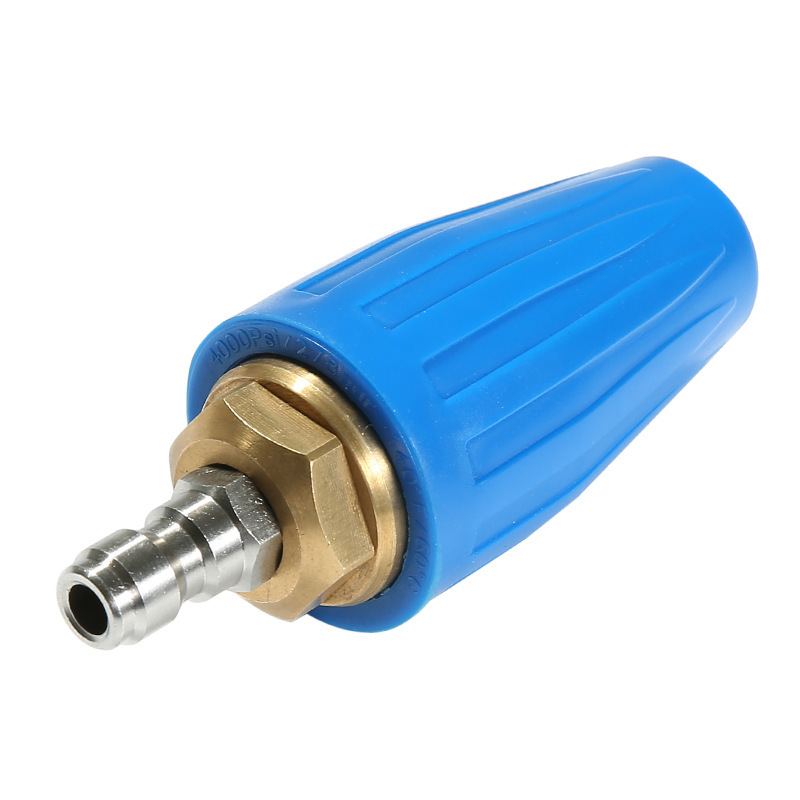Cross-border high-pressure water gun Rotating nozzle ceramic core pure copper high-pressure cleaning lotus nozzle to advertising root carving rust removal