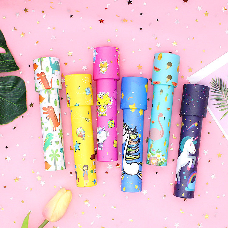 Rotatable paper kaleidoscope small size children science and education toys kaleidoscope kindergarten students final graduation gift