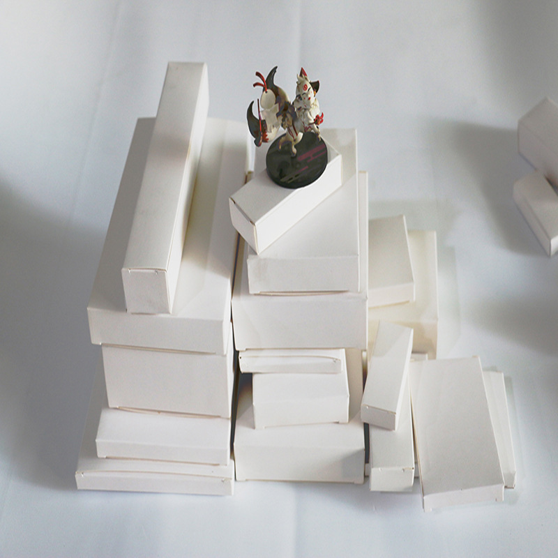 Spot Universal long small white box cosmetic box white cardboard box small color box carton printing