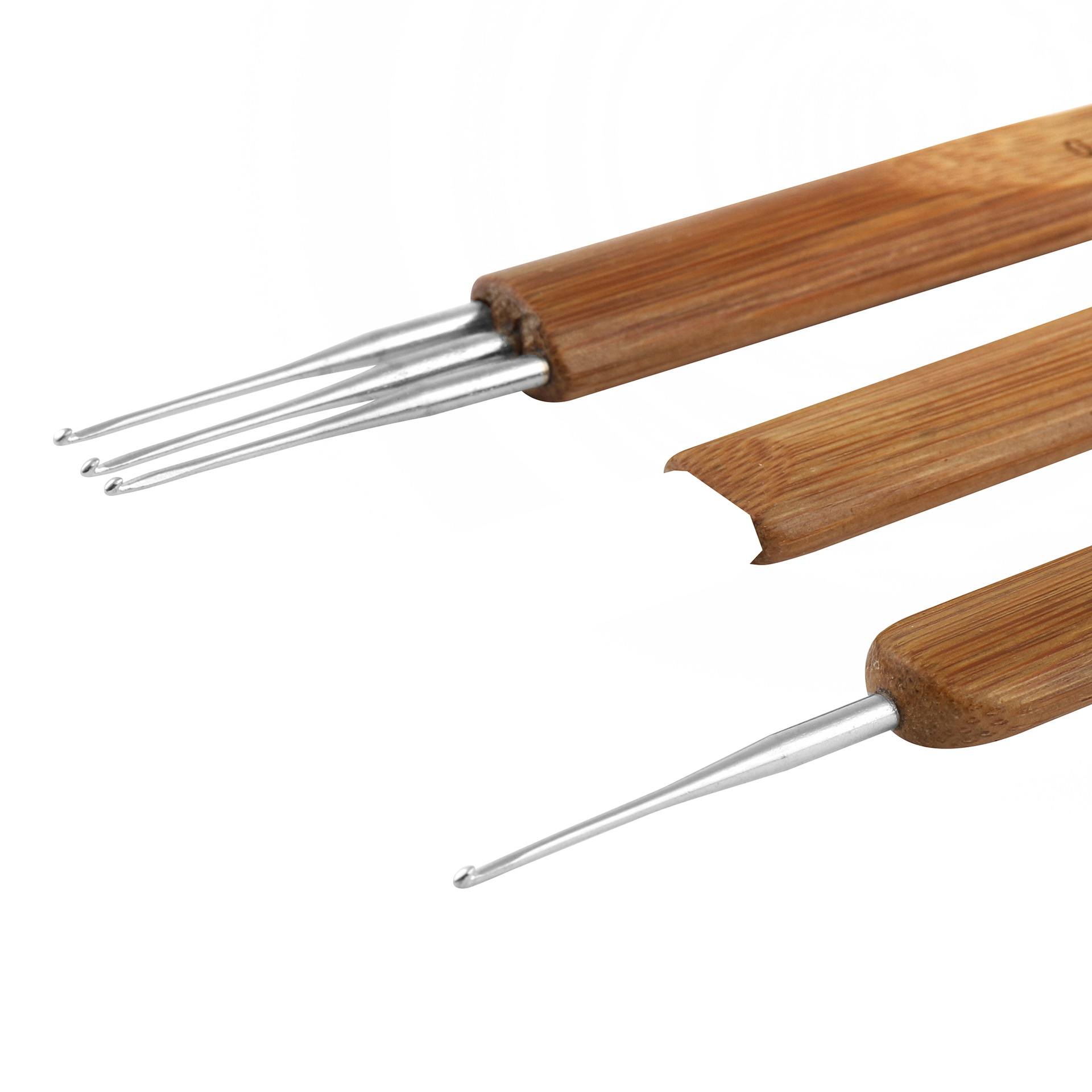 0.5-0.75 dirty braid bamboo handle crochet Amazon three hook knitting set single head double head three hair needle