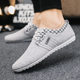 2023 Autumn Old Beijing Cloth Shoes Linen Breathable Casual Shoes Korean Men's Bean Shoes All-match Low-top Board Shoes