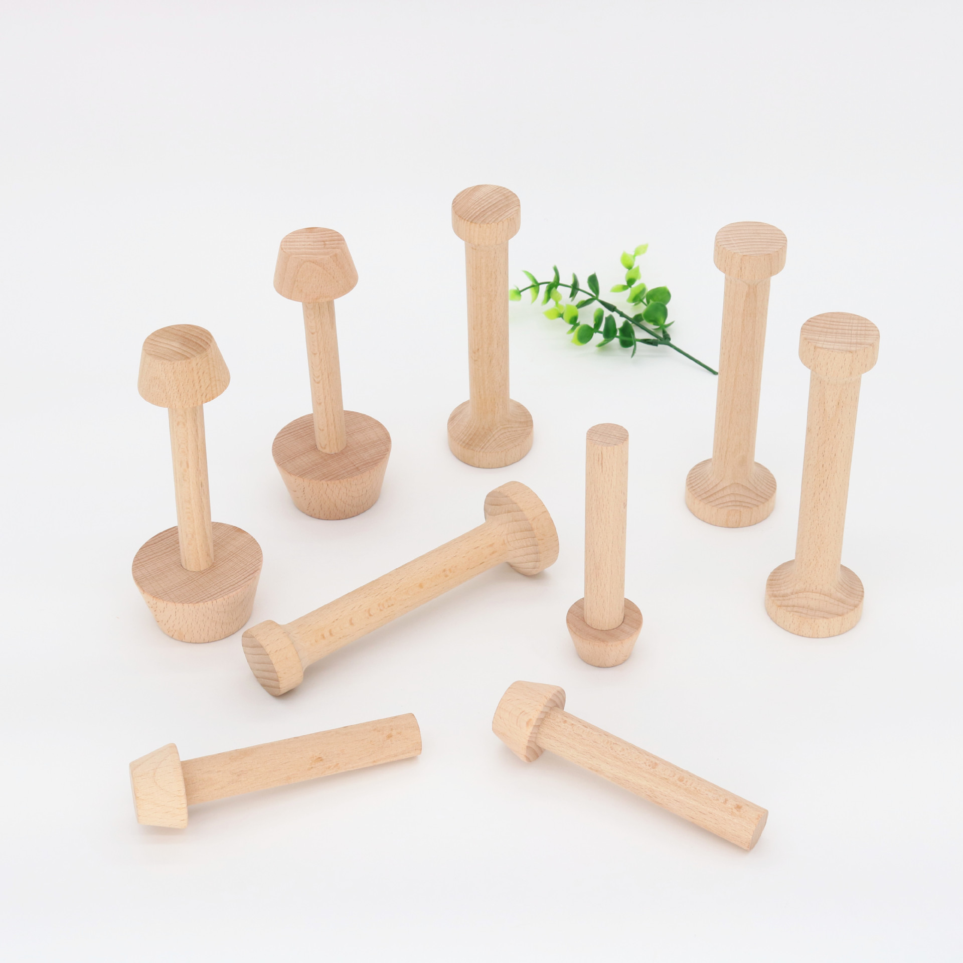 Factory wholesale wooden egg tart mold spot egg tart mold wood color double head egg tart cake bottom mold