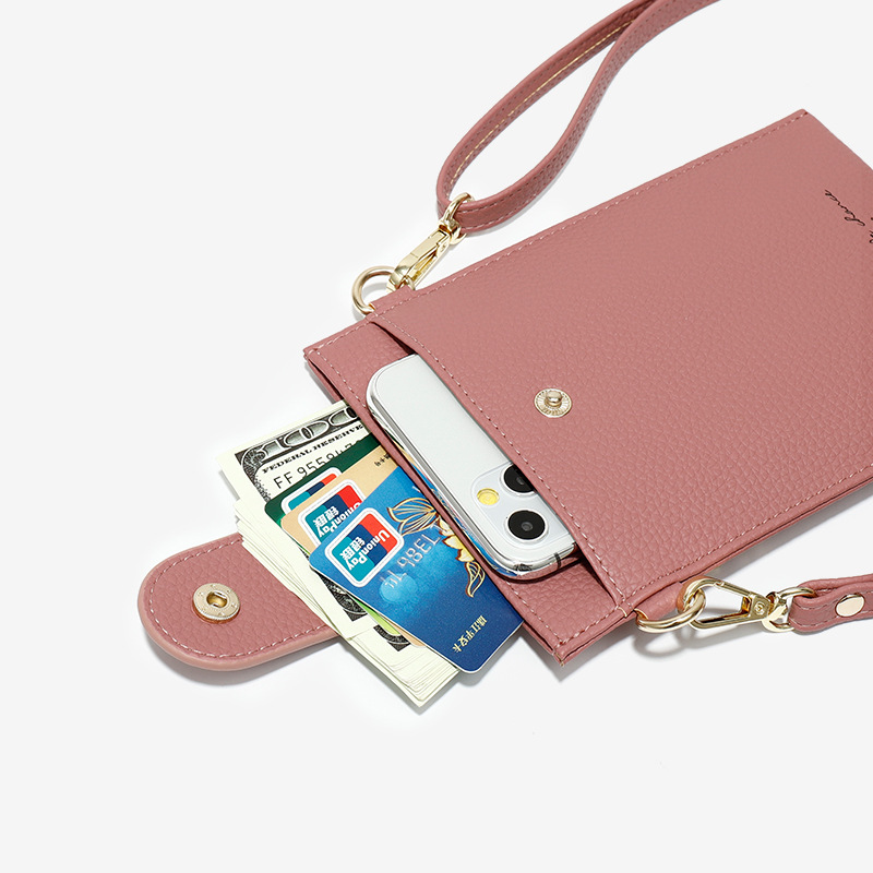 Spring 2020 New PU Women's Bag Small Crowdsourcing Bag Women's Shoulder Crossbody Bag Korean Style Thin Women's Mobile Phone Wallet