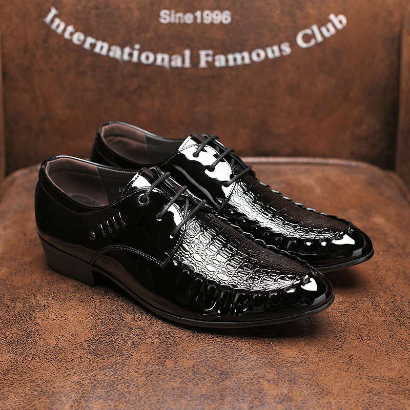 Spring and Autumn New Men's Leather Shoes British Business Korean Fashion Dress Casual Shoes Men's Shoes Lace-up a generation of hair