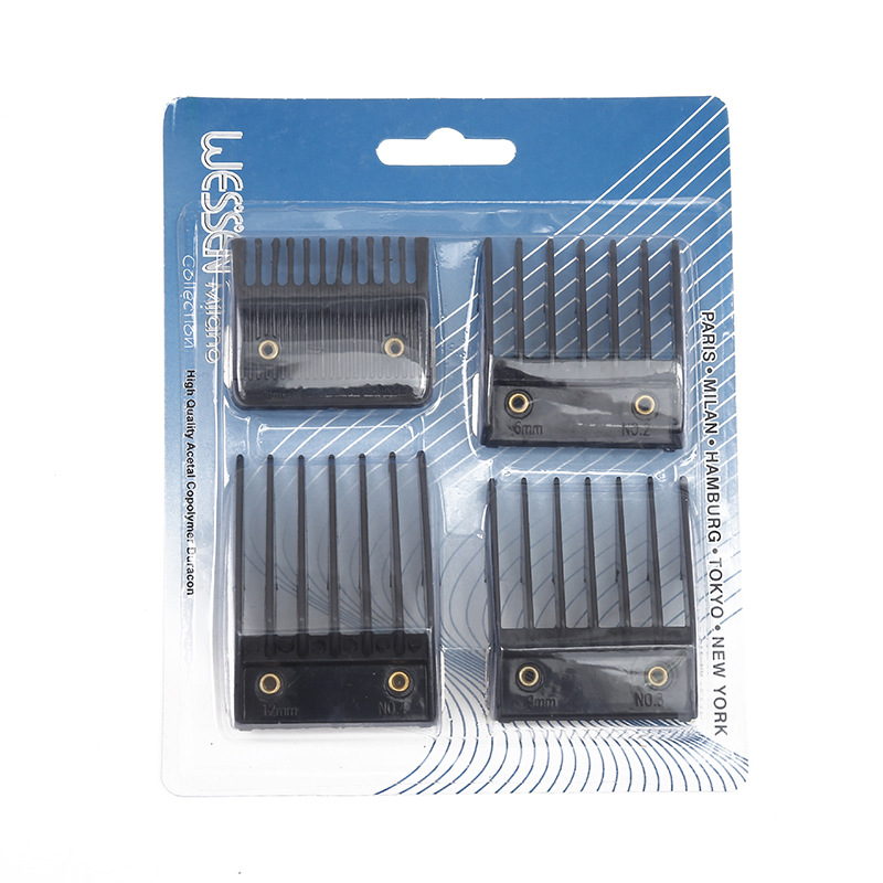 Cross-border hot sale pure black electric clippers positioning comb hair clipper tool accessories color haircut universal card set Wholesale