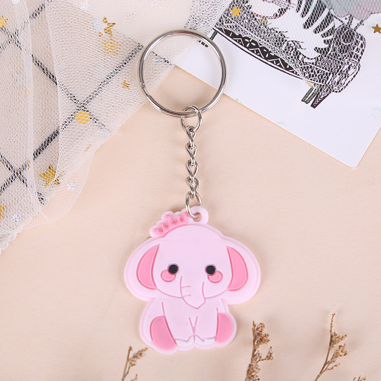 New cute cartoon keychain Korean cartoon donut key ring bag pendant simple keychain wholesale