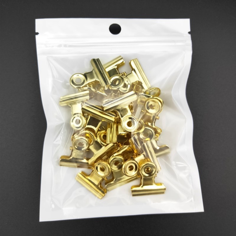 クリップ金色のチケットクリップ22mmトランペット円形金属クリップ箱ケース文房具クリップ鉄クリップ直販|undefined