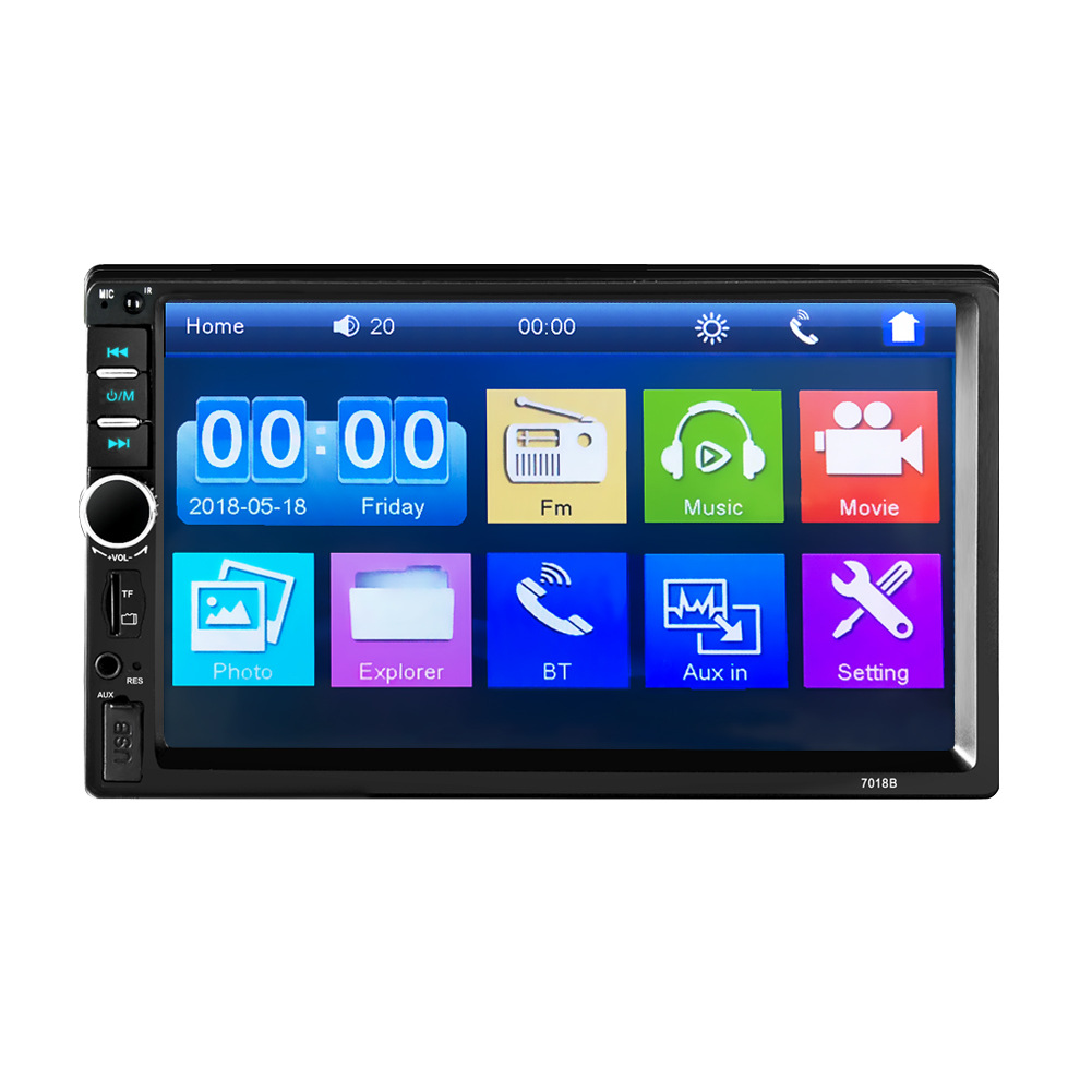 Cross-border 7-inch HD Bluetooth car MP5 player mobile phone interconnection Bluetooth hands-free reversing camera 7018B