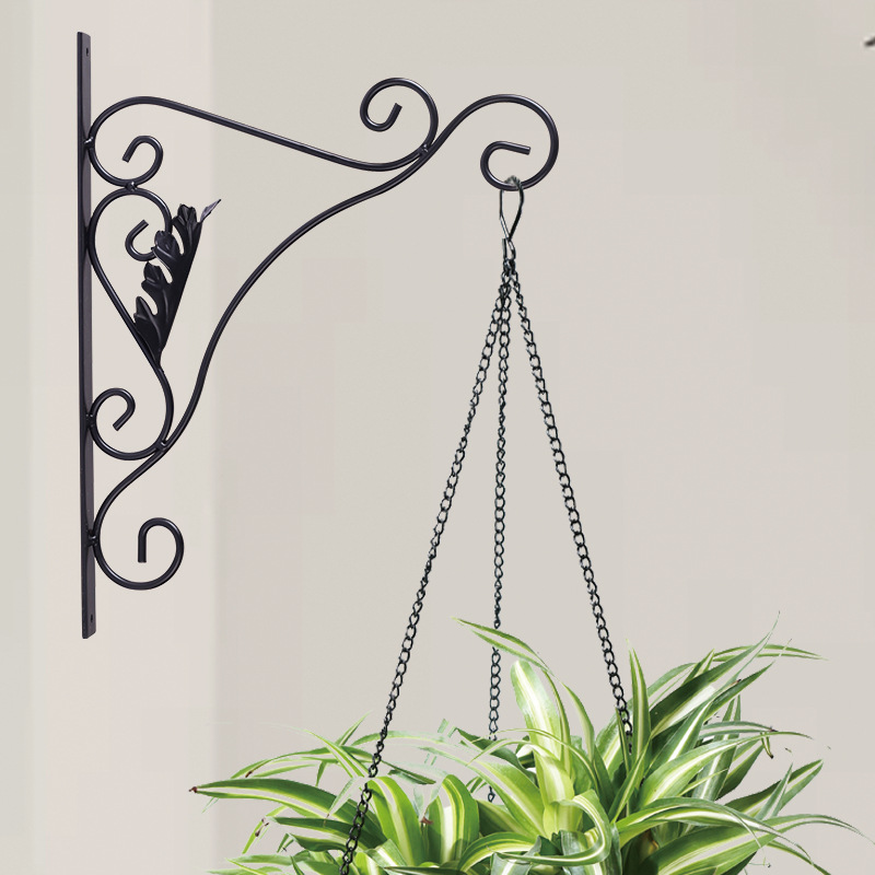 Simple Wrought Iron Wall-mounted Bracket Home Hanging Balcony Chlorophyllum Green Diet Meat Flower Pot Rack Chlorophyllum Flower Rack Hook