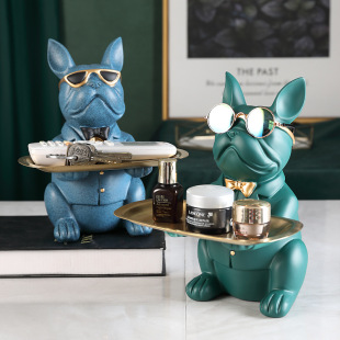 Simple Modern Dog Tray Storage Plate Key Jewelry Storage Ornaments Decorations Desk Entrance Living Room Coffee Table
