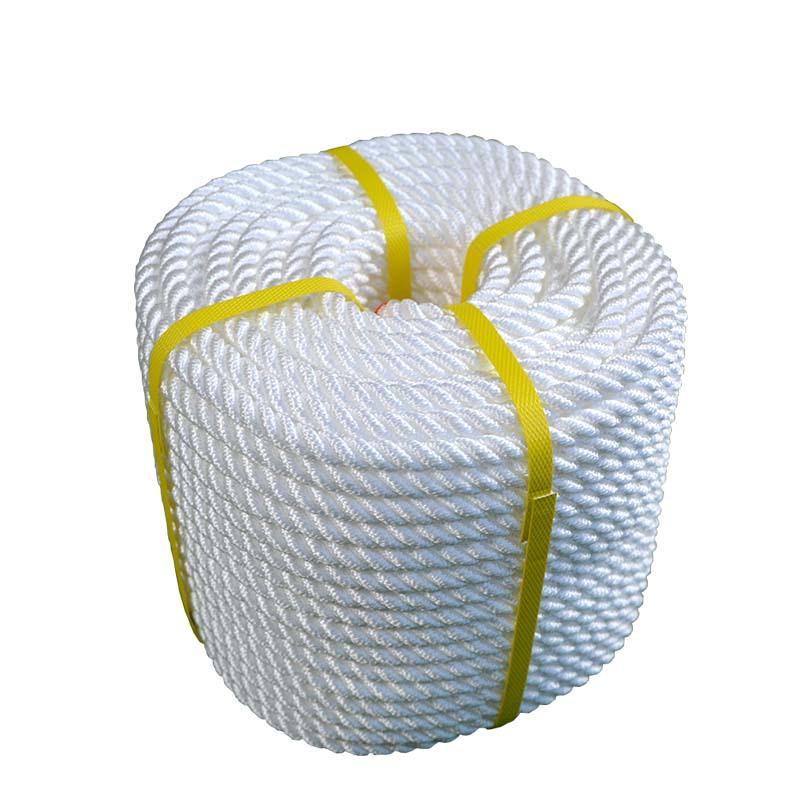 Manufacturers wholesale white nylon rope polypropylene three-strand rope truck binding rope packaging binding decorative hanging rope