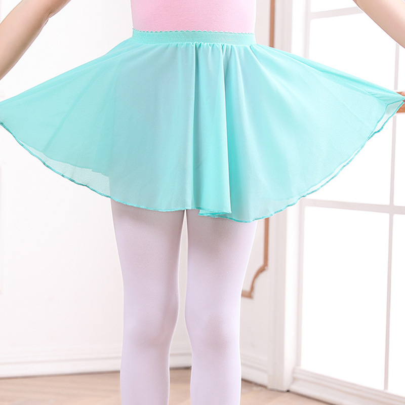 Children's Dance Clothes Chiffon Dress Girls' Dance Dress Children's Ballet Half-length Veil Dress Practice Clothes Dancing Chiffon Dress
