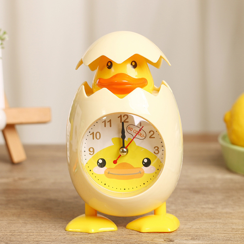 Creative Cartoon Egg Shell Chicken Alarm Clock Student Gift Children's Bedroom Bedside Ornaments Children's Birthday Gift