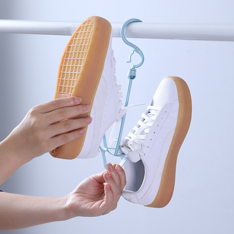 Creative Windproof Double Hook Balcony Shoes Drying Rack Multi-functional Shoes Hanging Shoes Hanging Shoes Hanging Rack Shoes Hanging Rack