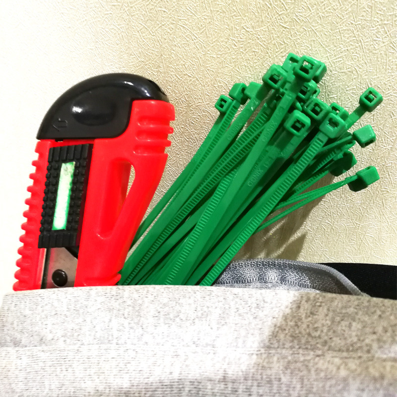 Fixed plant cable ties 50 garden plastic self-locking buckle cable ties 30cm green nylon cable tie
