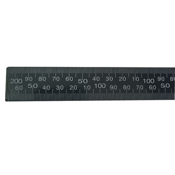 Steel Black Iron Angle Ruler Office Supplies Measurement Drawing Turn Ruler Metric English Metal Scale