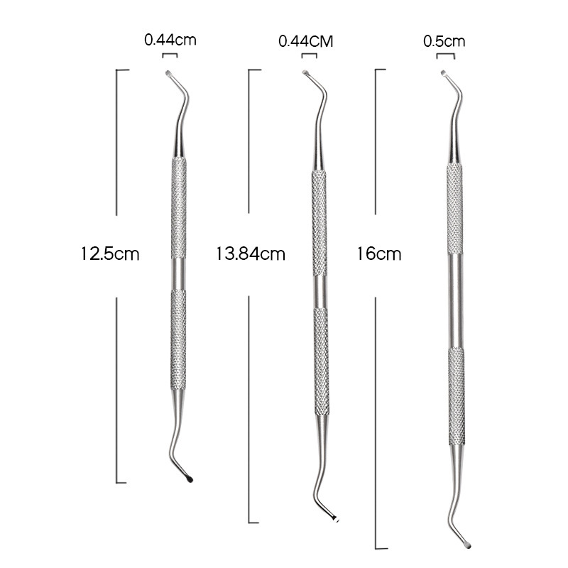 ステンレス鋼双頭爪切り爪ピッカークリーナーツール陥入爪つま先ギャップ用|undefined