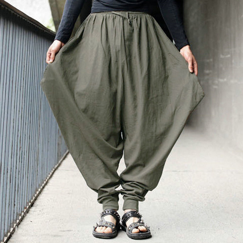 2023 autumn and winter cross-border ebay men's foreign trade harem pants loose wide leg casual casual pants hip-hop street dance pants