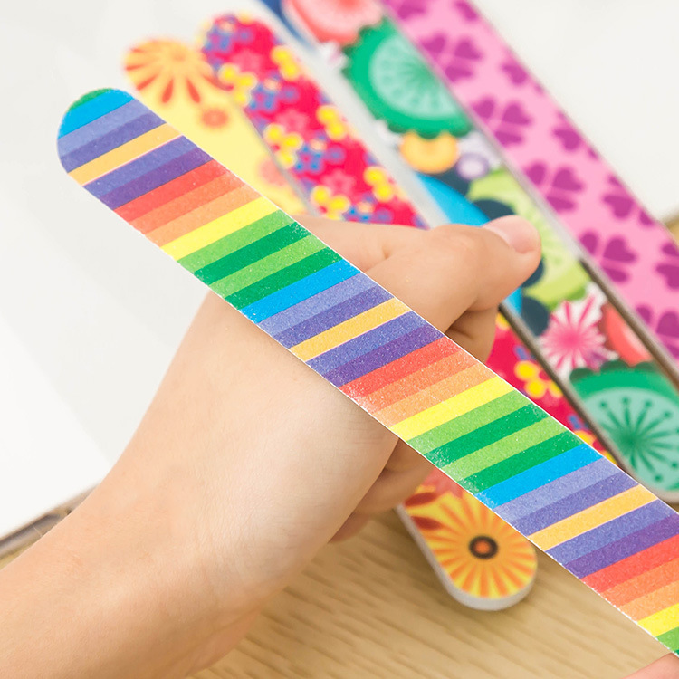 2019-170 Korean version of Beauty nail fashion printing double-sided nail file polishing contusion sand bar 1