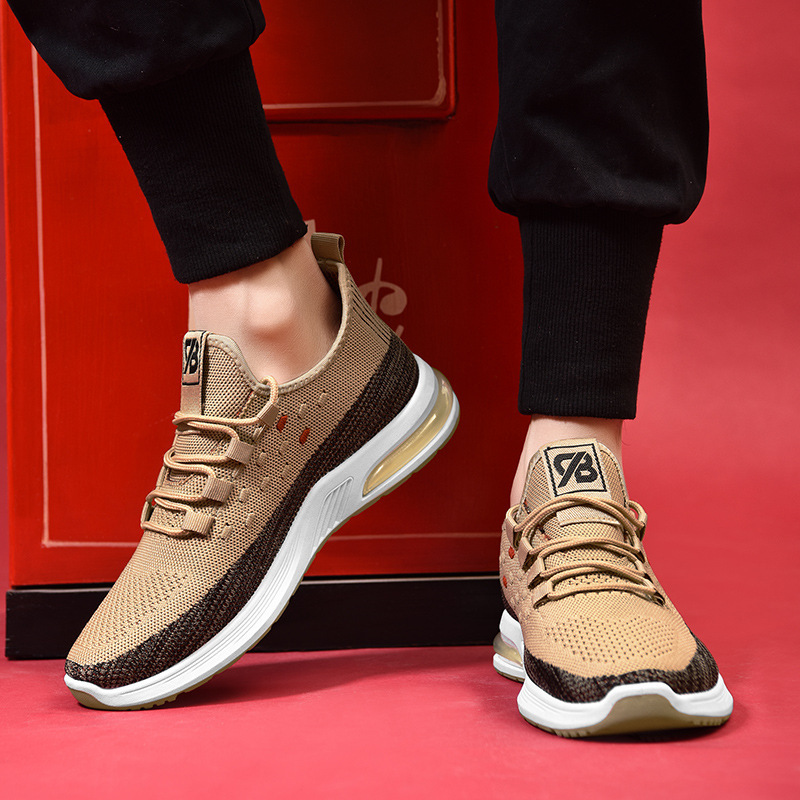 2023 Carnival Season Flying Weaving Men's Shoes New Spring and Autumn Men's Running Shoes Breathable Leisure Travel Shoes Wind Break