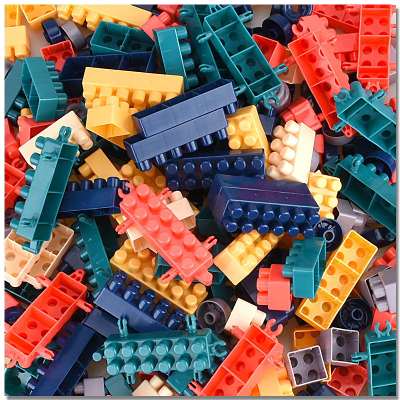Children's Assembled Large Particle Building Blocks Morandi Color Creative Assembled Building Blocks Varied diy Enlightenment Educational Toys
