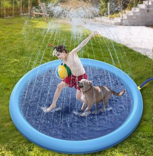 Spot PVC pet water spray mat pet swimming pool folding pool water spray toy dog outdoor pet mat