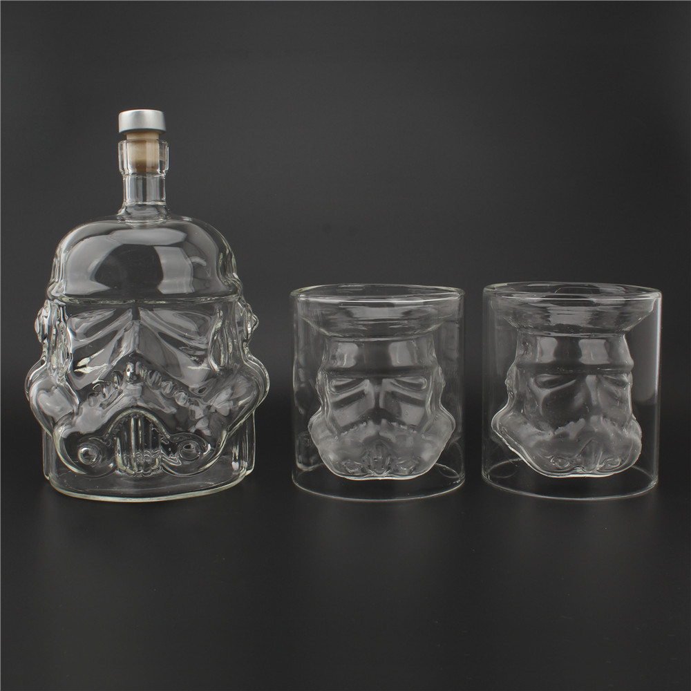 Cross-border large capacity 750ml white wine decanter set borosilicate glass home wine tools 3-piece set