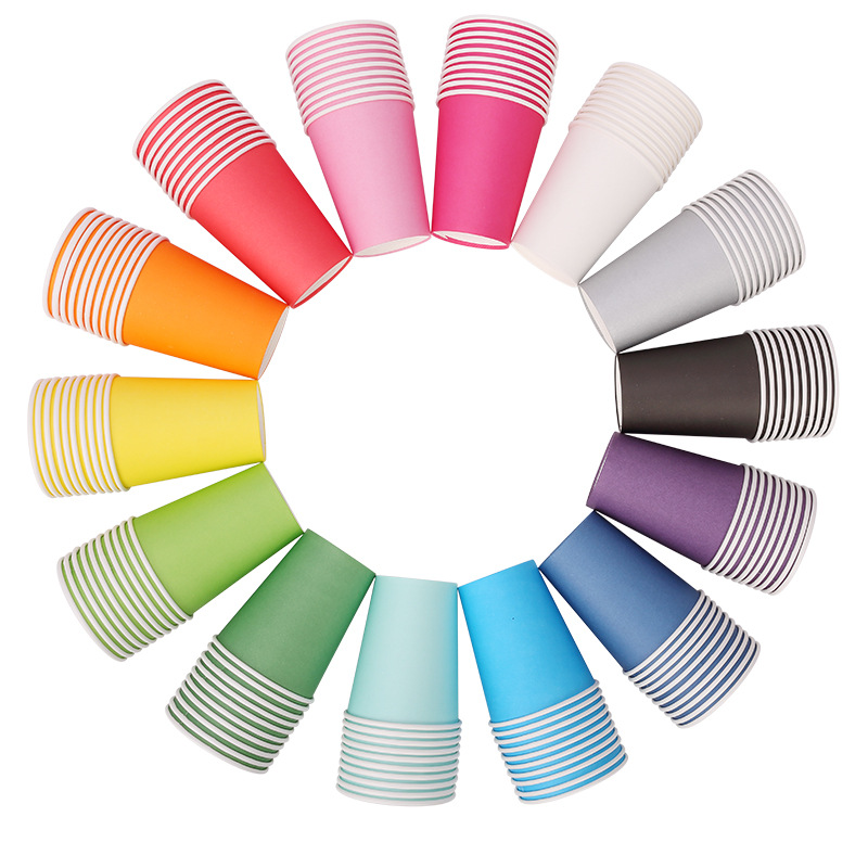 Color Paper Cup Kindergarten Handmade Material Disposable Thickened Paper Cup Art DIY Material Children Handmade