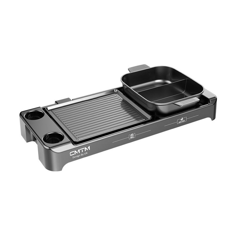 MiG 8078 barbecue grill barbecue machine hot pot barbecue rinse pot Mandarin duck smokeless barbecue plate electric baking pan pot