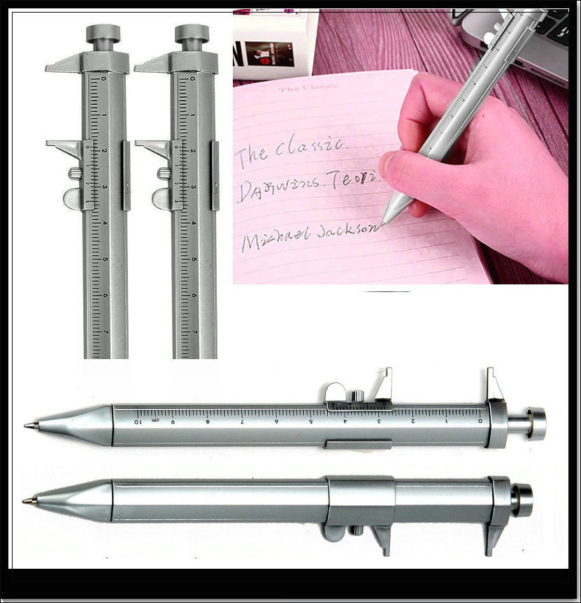 Ruler pen boy gift stationery frame ruler type 100 grid mm mm degree measuring tool spray paint color pen ball point pen