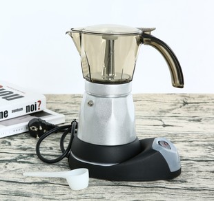 European plug-in coffee appliance office coffee pot Italian coffee machine portable aluminum electric mocha pot