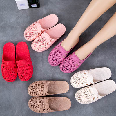 New Summer Cave Shoes Women Wholesale Baotou Sandals and Slippers Outer Wear Non-slip Breathable Fashion Household Bathroom Women Slippers