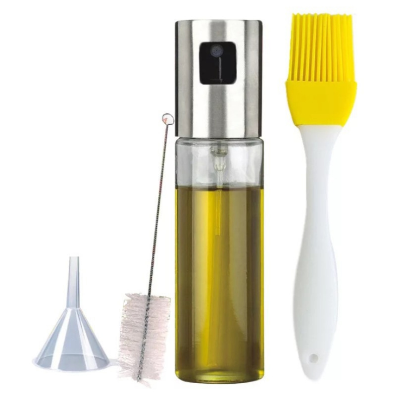Stainless steel graduated spray bottle spray pot barbecue spray bottle kitchen oil spray pot atomizing spray bottle