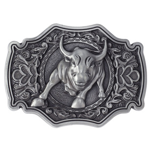 Cow belt buckle pattern Big Head personality belt accessories alloy buckle