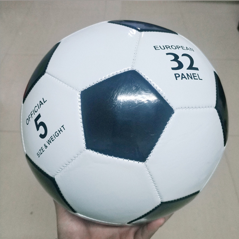 Factory wholesale spot Black and White 2 3 4 5 machine sewing PVC football campus primary and secondary school students training competition