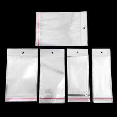 diy material accessories card head bag hanging hole transparent OPP bag small medium large bracelet necklace packaging bag multi-size