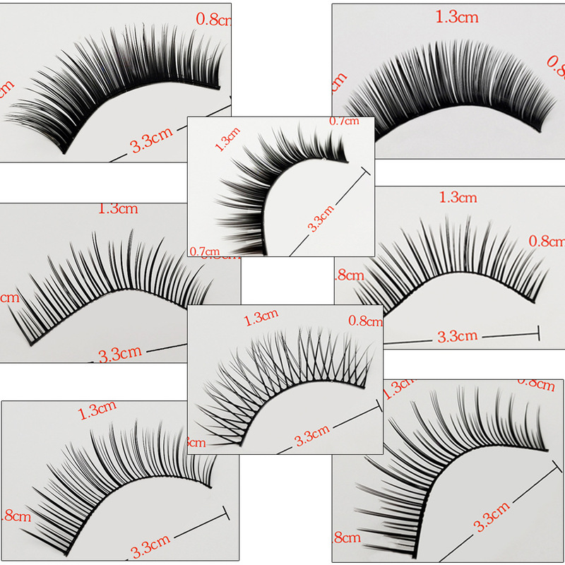 1 セット 80 ペアナチュラルロング厚いクロススタイルハードステムつけまつげ 8 スタイル自己粘着アイライナーペンクリップ美容メイク|undefined