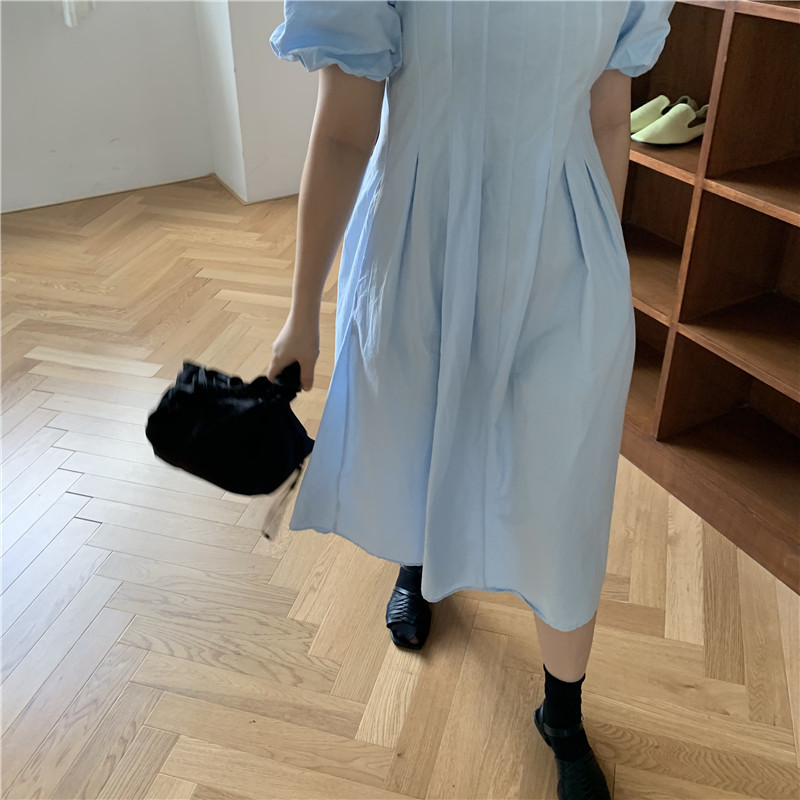 Canvas Bag Women's Korean-style Single-shoulder Pleated Drawstring Canvas Bag Small Fresh Artistic Solid Color Portable Crossbody Casual Women's Bag_voghion.com